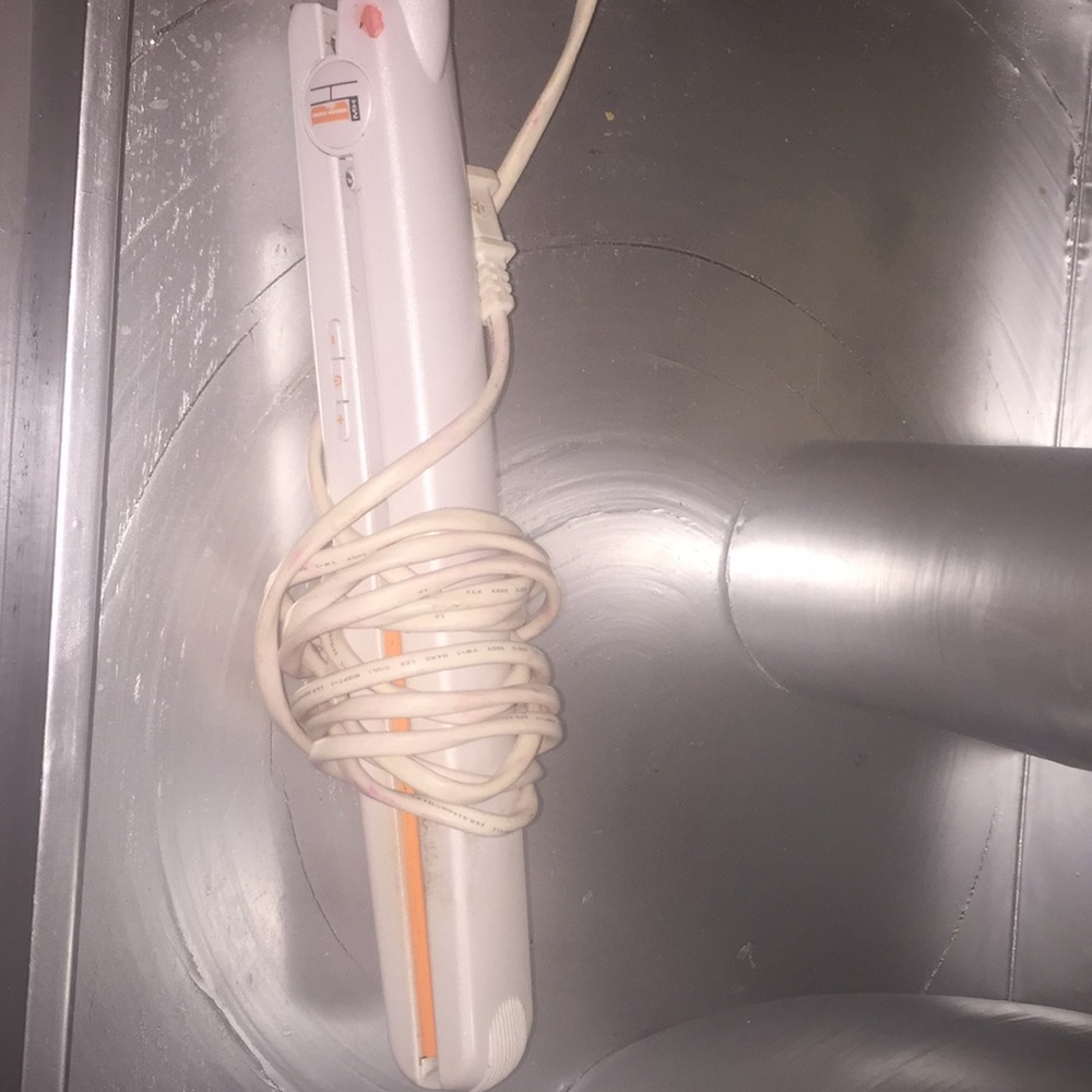 White and orange digital flat irons